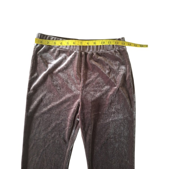 THML Anthropologie Women's velour chocolate flared pants  Sz M‎ - Picture 6 of 9